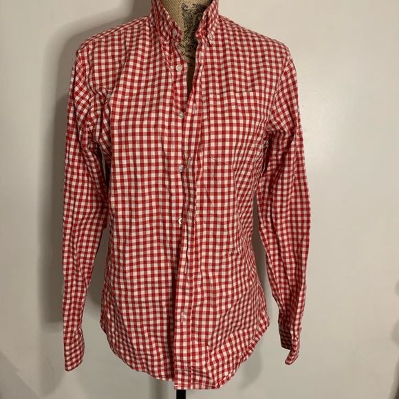 Chor Clothing red white checkered button shirt - Picture 2 of 5